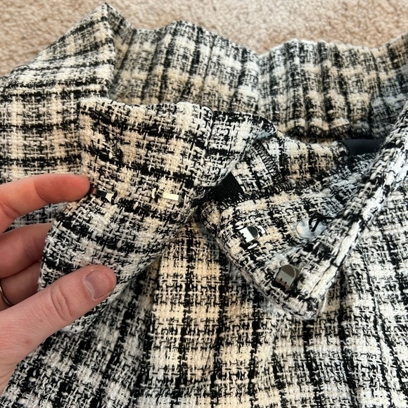 AARON & Amber Women’s Black and White High Waisted Shorts Size Large - Picture 4 of 9